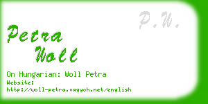 petra woll business card